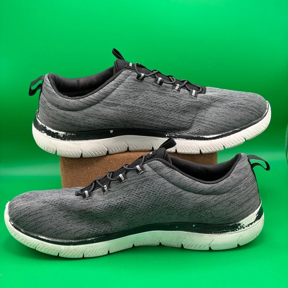 Skechers Summits Louvin Sneakers Mens 13 Wide Gray Bungee Slip On Comfort Shoes